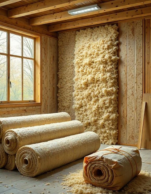 Comparatif des isolants : laine de verre , laine de roche , fibre de bois et ouate de cellulose