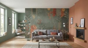 associer peinture et papier peint